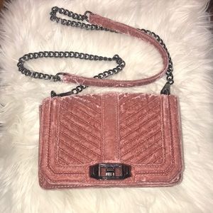 Rebecca minkoff pink velvet crossbody